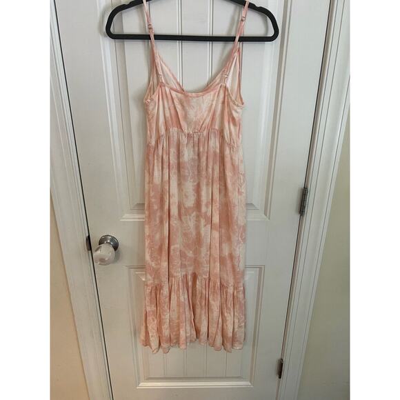 RAILS NWT $188 Delilah Peach‎ Pink Tie Dye Sleeveless Linen Blend Midi Dress XS - Picture 4 of 5
